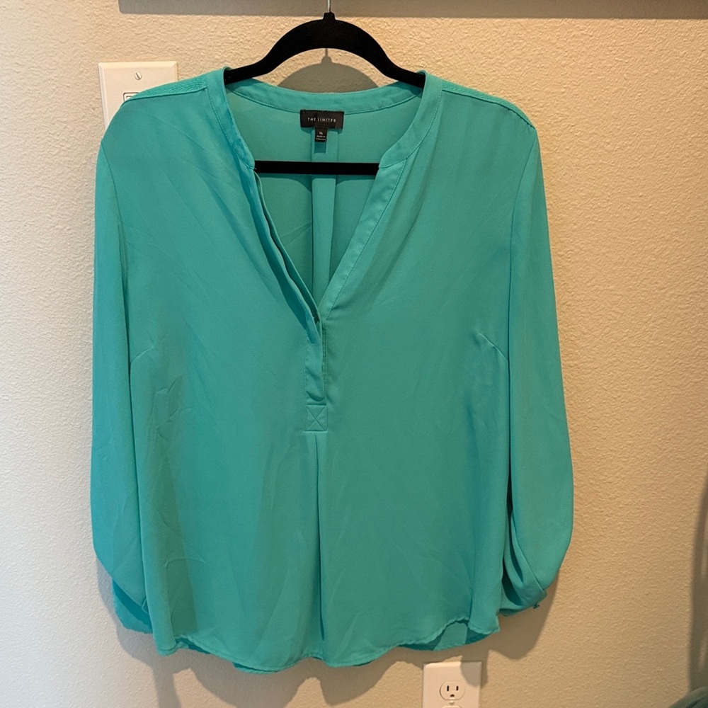 The Limited Aqua Blouse